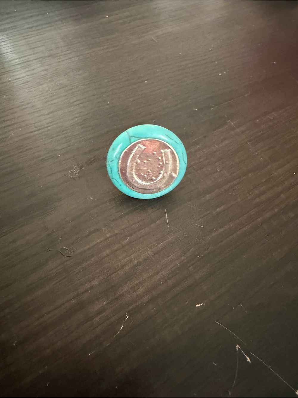 Turquoise Horseshoe Accent Ring — Statement Jewelry